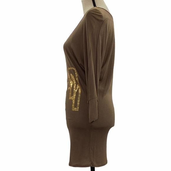 WET Seal Brown Sequined Eagle Blouse Size Medium - Picture 5 of 10